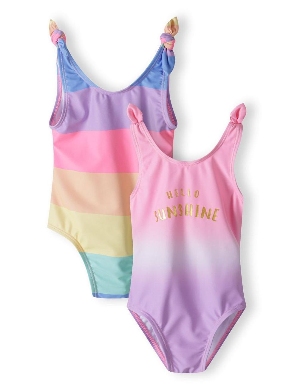 Girls One Piece Swimsuit 2 Pack Purple - Image 1