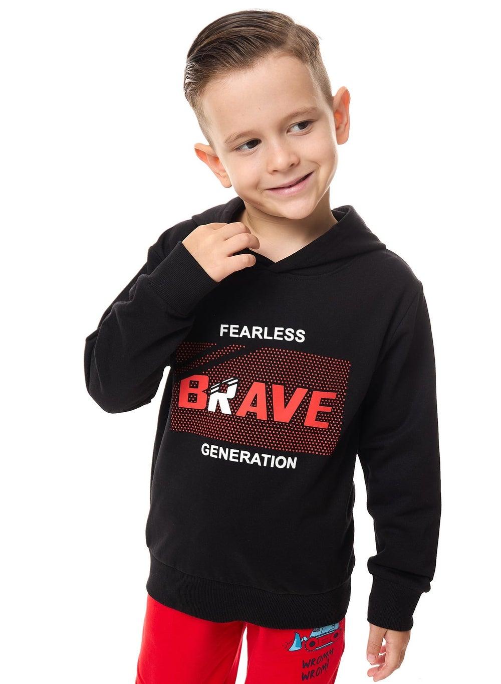 Boys' Hoodie (2 - 8yrs) Black Classic Comfort - Image 1
