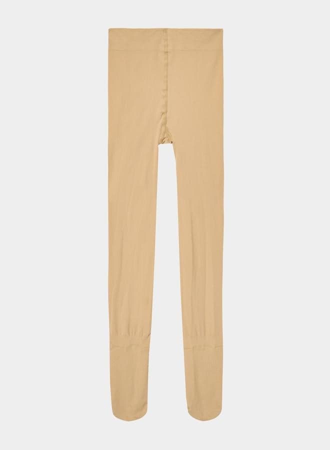 Girls Khaki Plain Stockings - Image 1