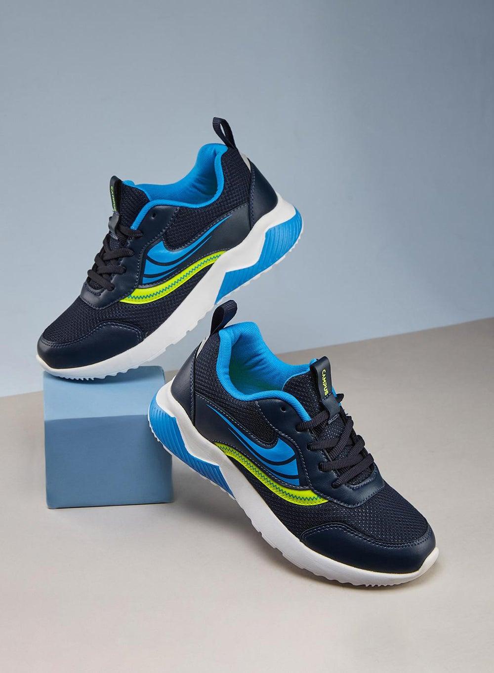 Kids Blue Low-Top Sneakers Cushioned Play Shoes - Image 1