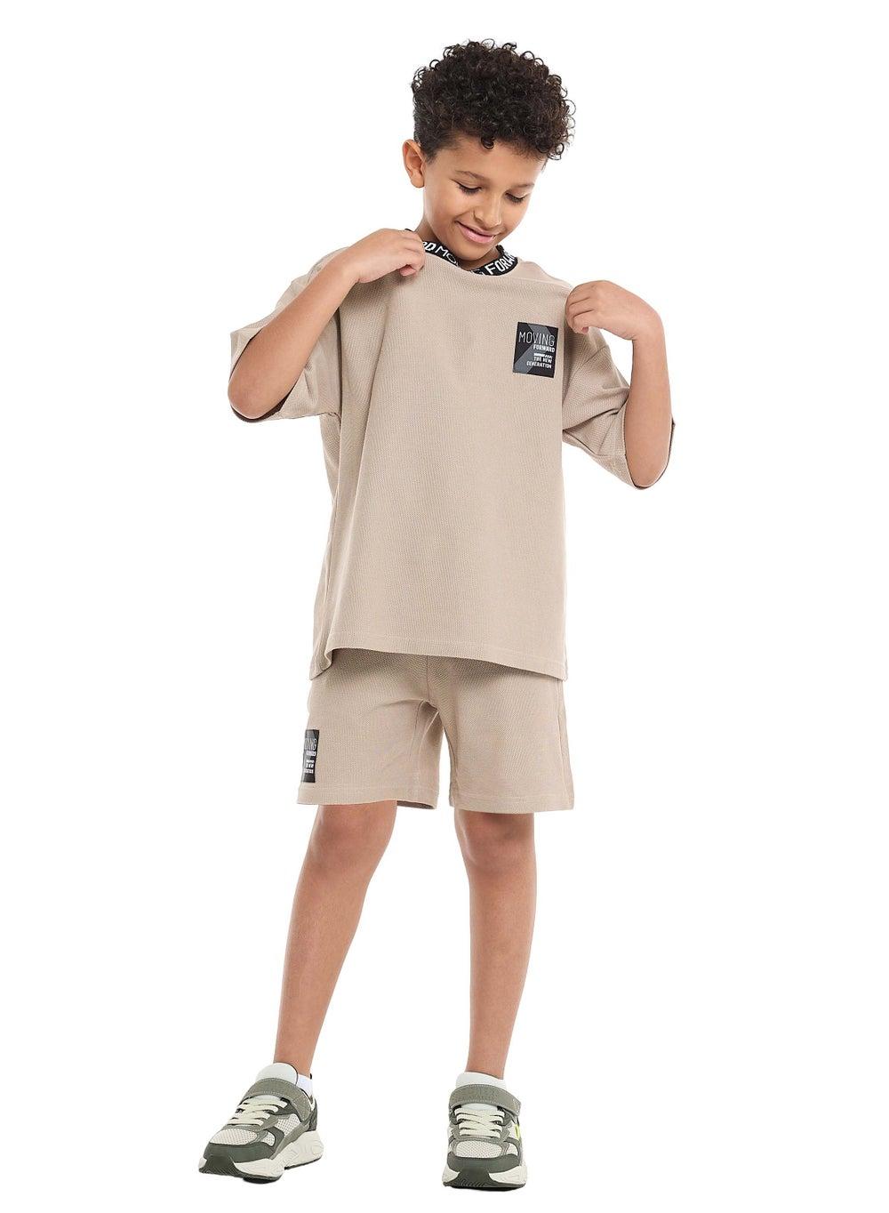 Victor and Jane Boys Cord Set T-Shirt Shorts - Image 1