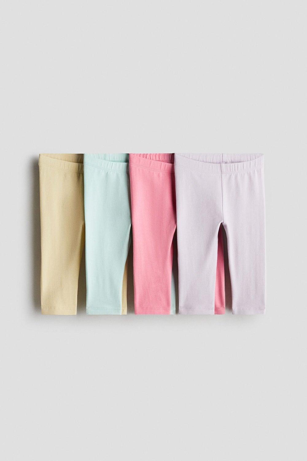 4-Pack Cotton Jersey Girls Leggings - Image 1