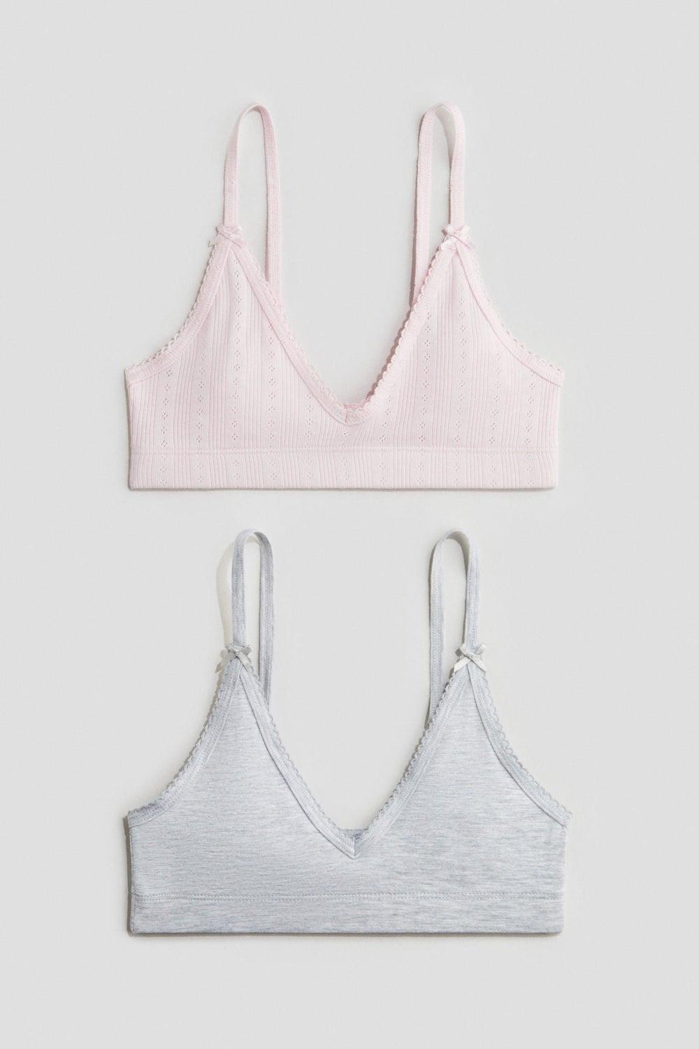2-Pack Picot-Trim Crop Tops - Image 1