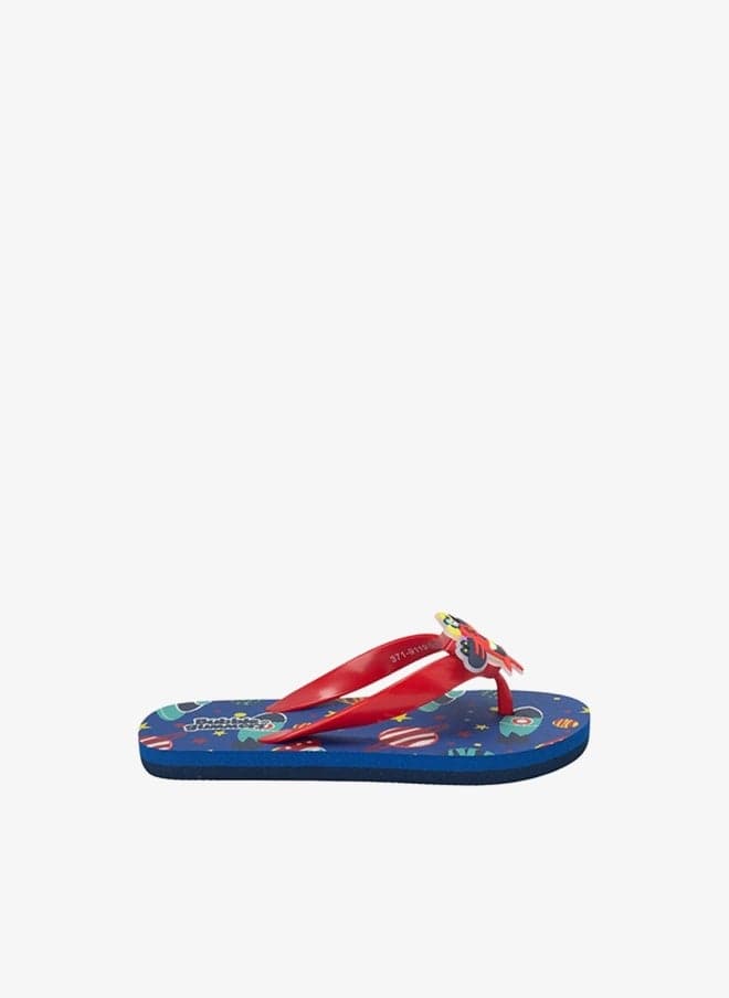 Printed T-Strap Slippers for Boys - Image 1