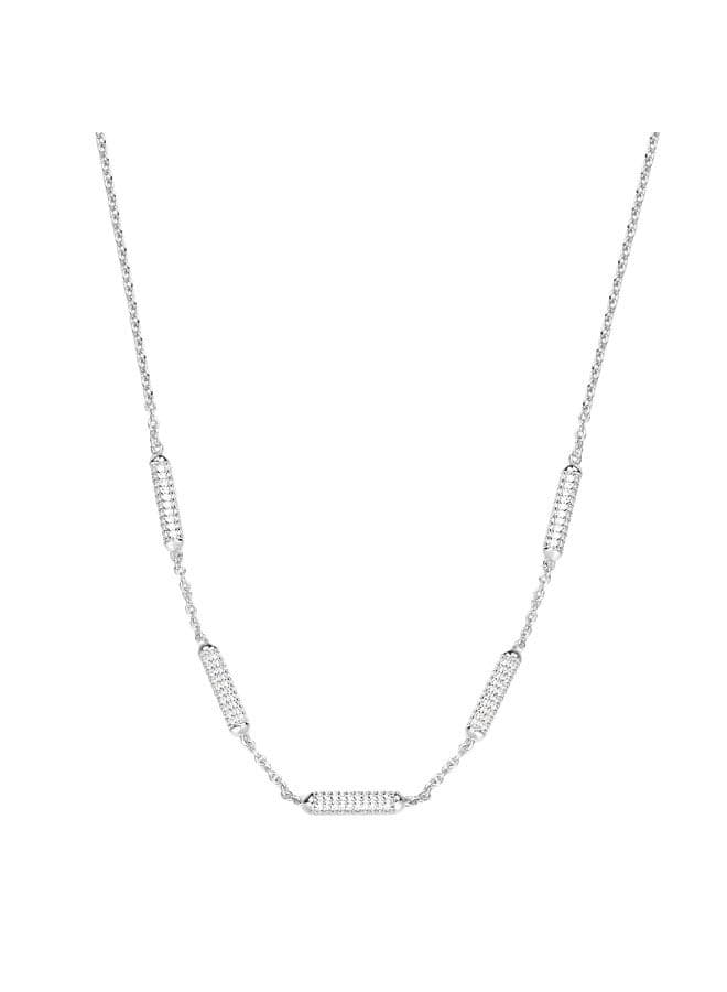 Bianca Silver Necklace with White Cubic Zirconia - Image 1
