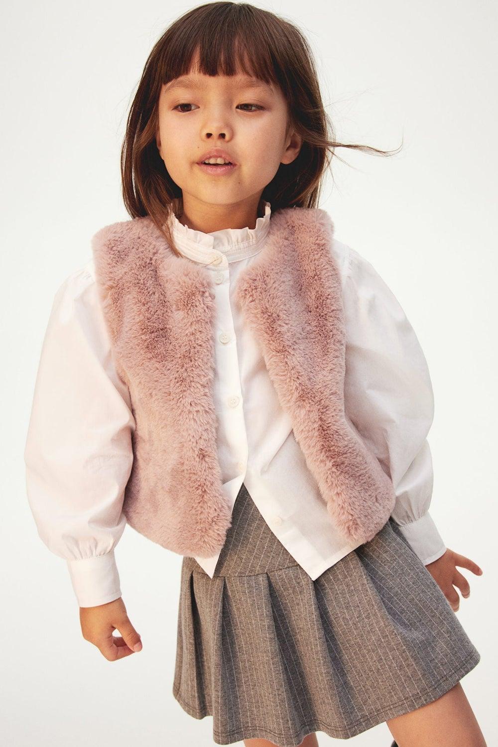Fluffy Baby Girls Gilet - Image 1