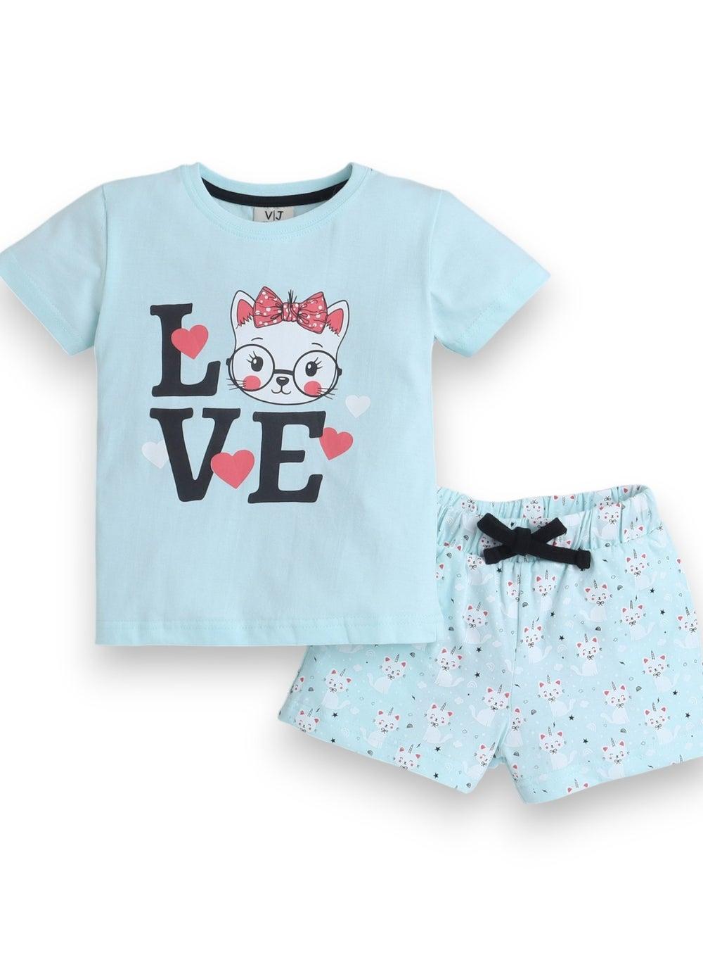Victor and Jane Printed Cotton Shorts Pyjama Set - Image 1