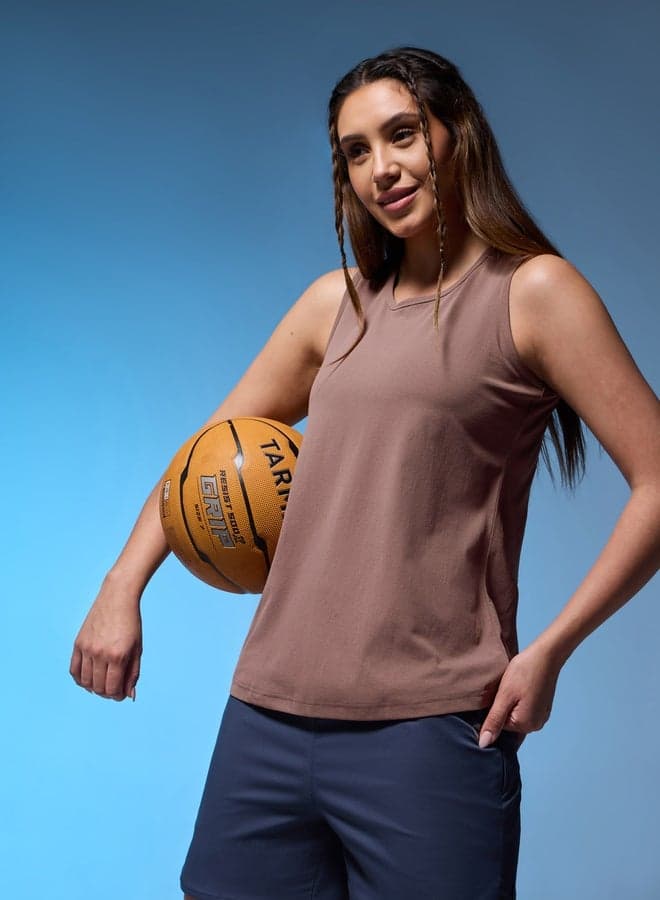 Technosport Women Slim Fit Round Neck Tank Top - Image 1