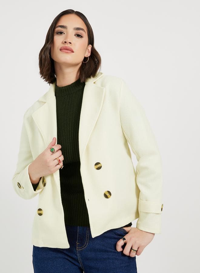 Regular Fit Short Wool-Blend Style Blazer - Image 1