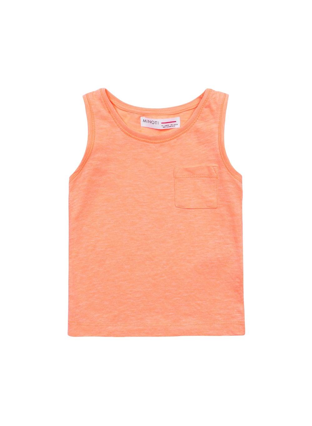 Boys Orange Vest with Chest Pocket - Image 1