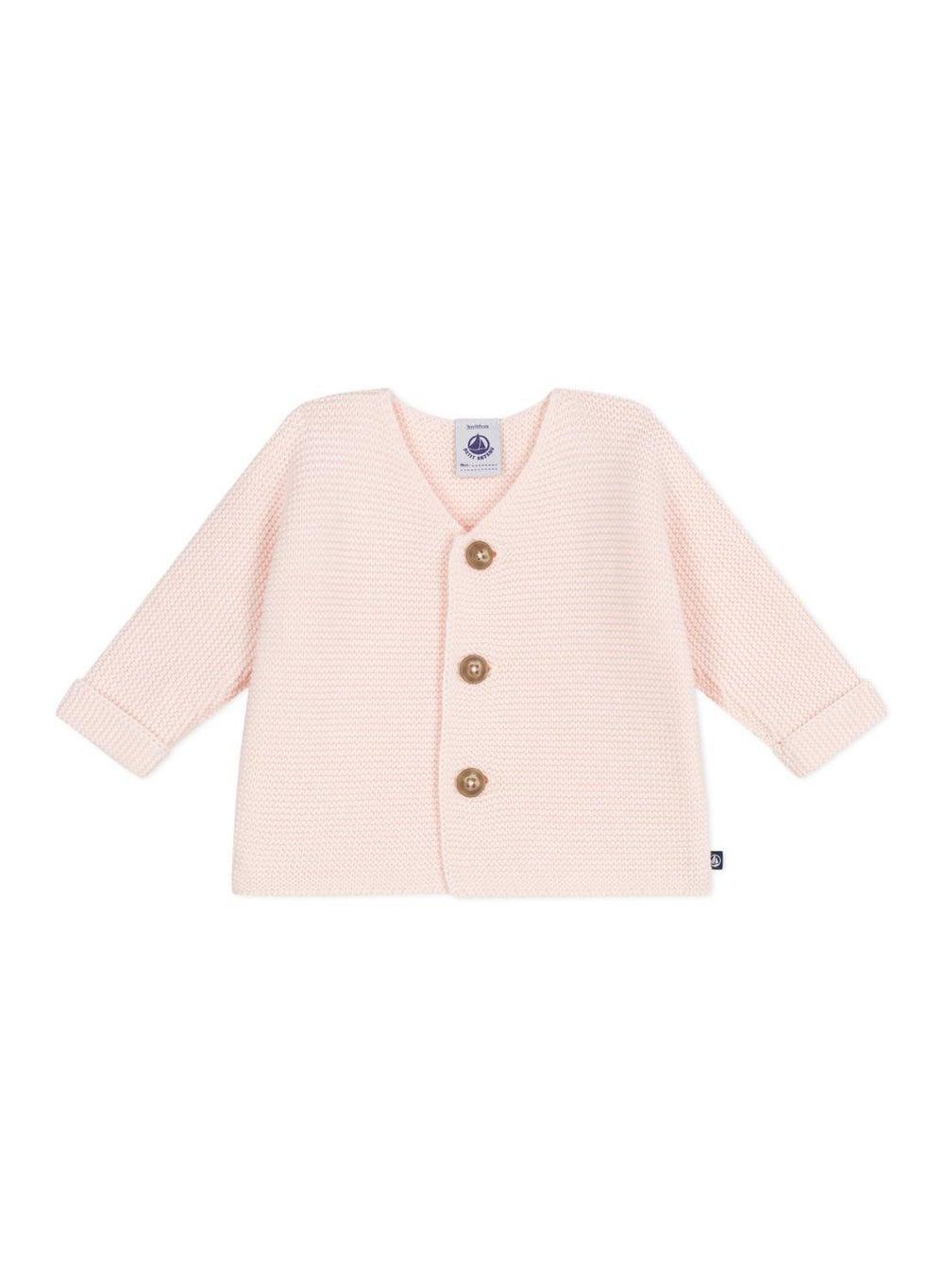Babies' Moss Stitch Cotton Cardigan - Image 1