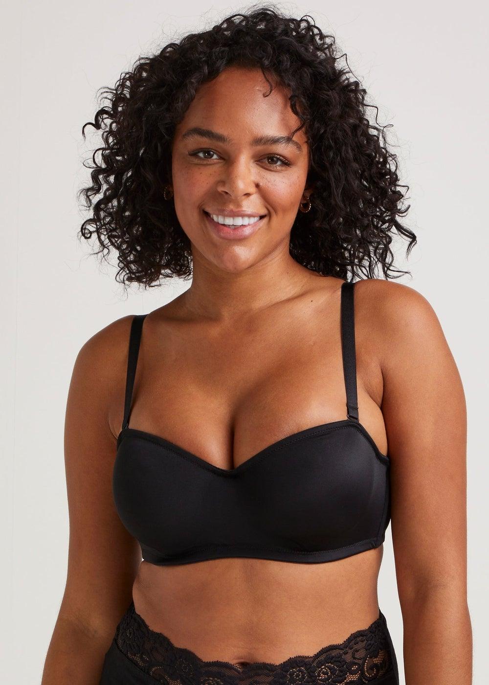DD+ Black Multiway Underwired Non-Padded Bra - Image 1