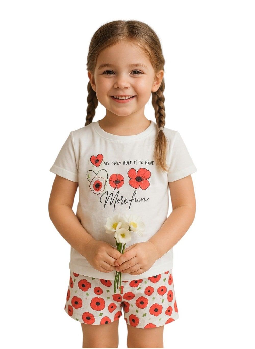 Victor and Jane Printed Cotton Pyjama Shorts Set - Image 1