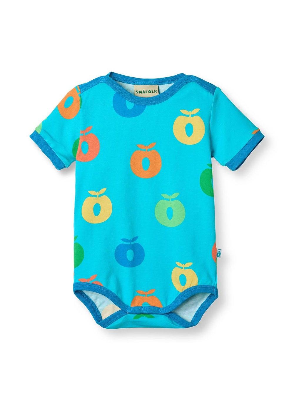 Apple Print Organic Cotton Baby Bodysuit - Image 1