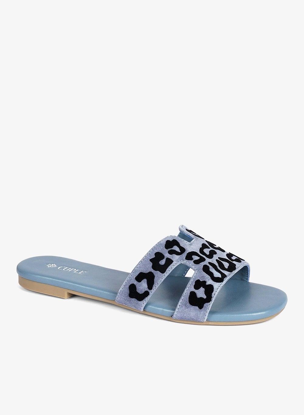 Women’s Printed Flat Slide Sandals Lightweight Comfort - Image 1