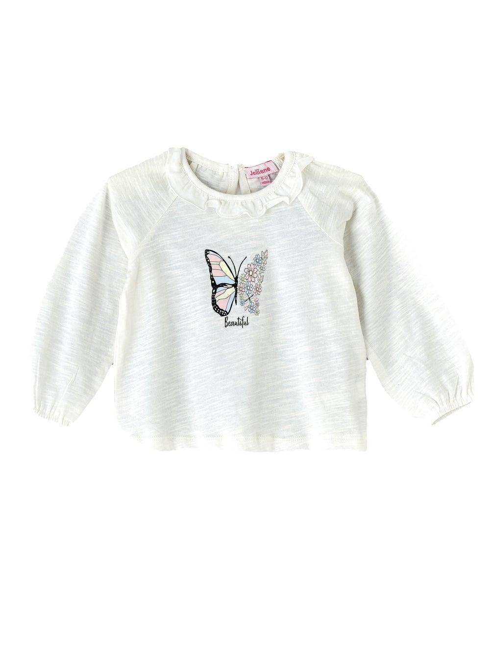 Girls' Beautiful Butterfly Long Sleeve Top - Image 1