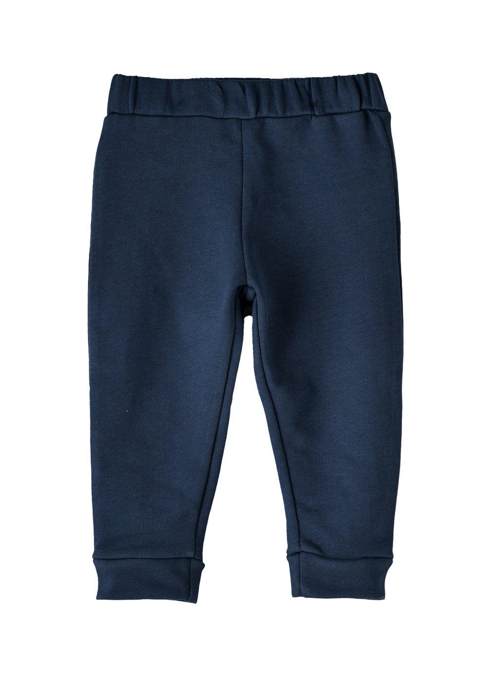 Boys' Navy Elastic Waist Cotton Joggers - Image 1
