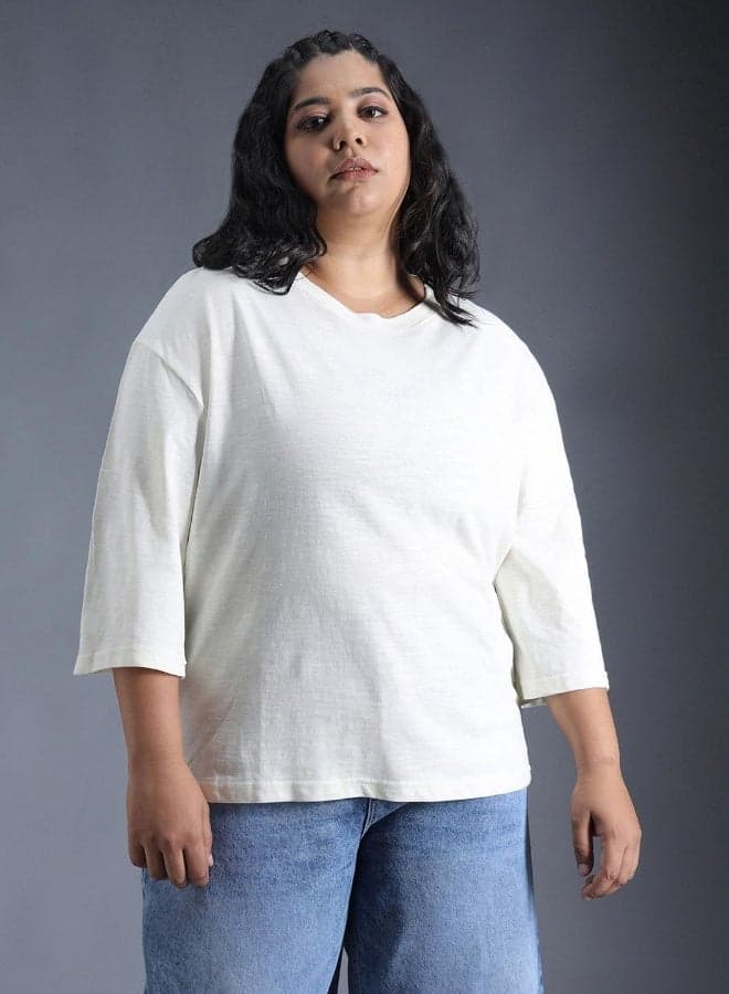 Women’s White Regular Fit T-Shirt – Timeless Comfort - Image 1
