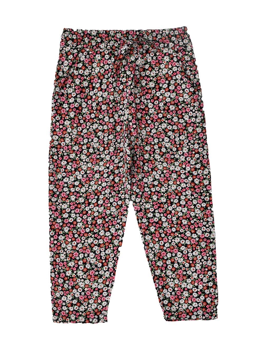 Girls All-Over Print Viscose Pants - Image 1