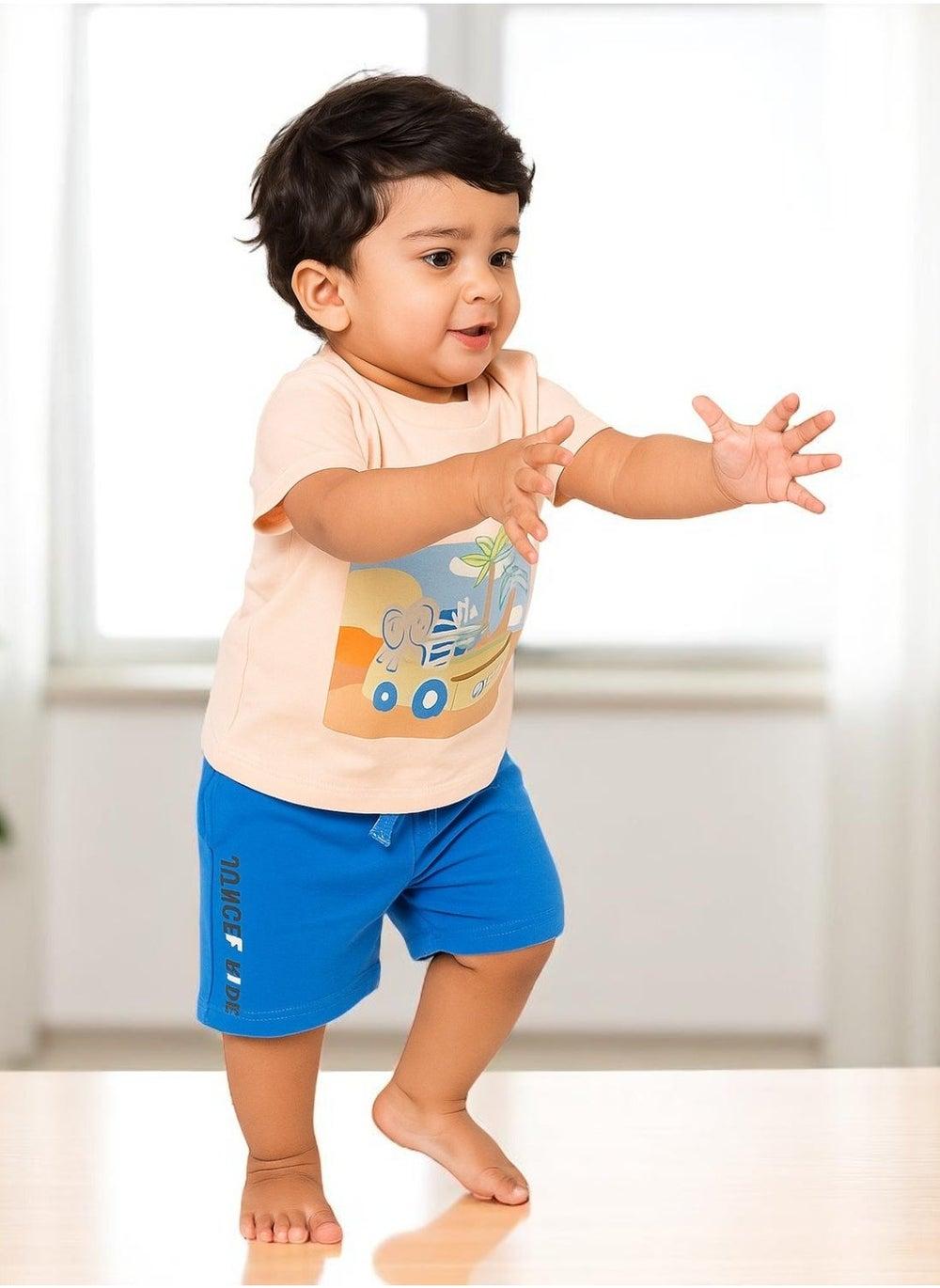 BABY BOYS Wild Safari 2PC T-Shirt & Shorts Set - Image 1