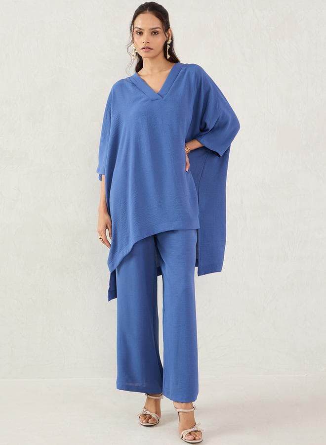 Femmella High-Low Hem Longline Co-Ord Pants Set - Image 1