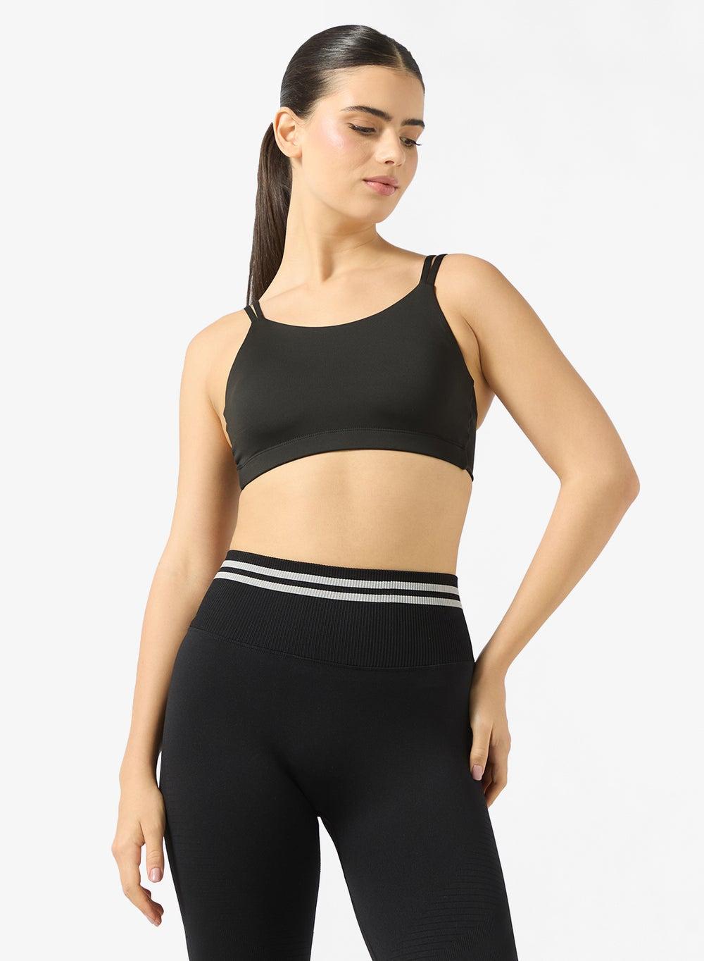 Strappy Medium Support Sports Bra for Sculpted Comfort - Image 1
