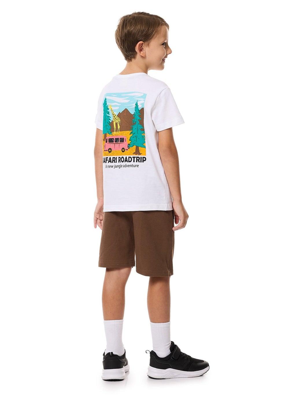 BOYS 2PC SET "SAFARI ROAD TRIP" Tee & Shorts - Image 1