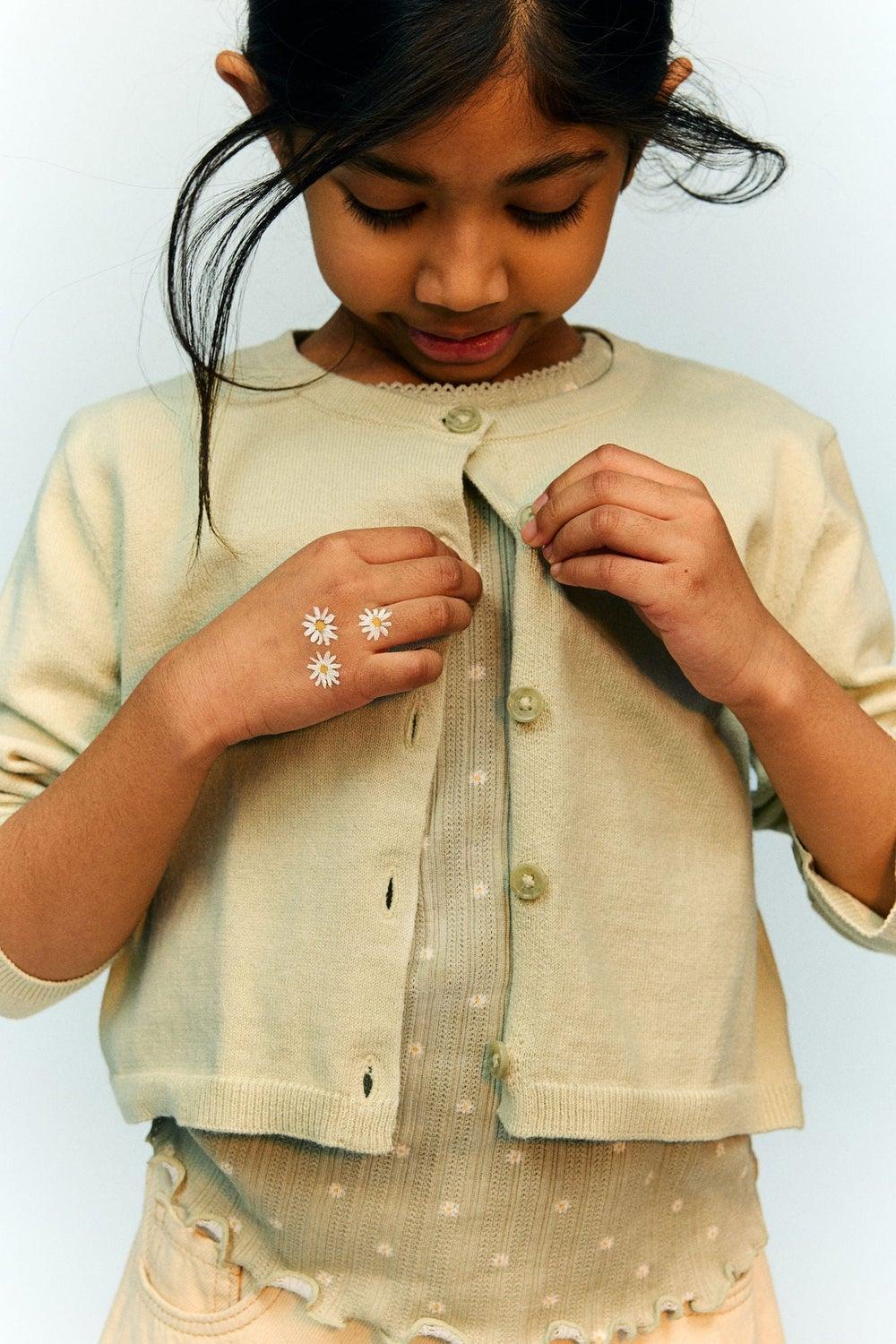 Fine-Knit Cotton Baby Cardigan - Image 1