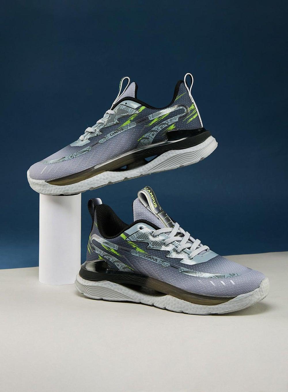 Kids Grey Low-Top Sneakers VETTI Running Shoes - Image 1