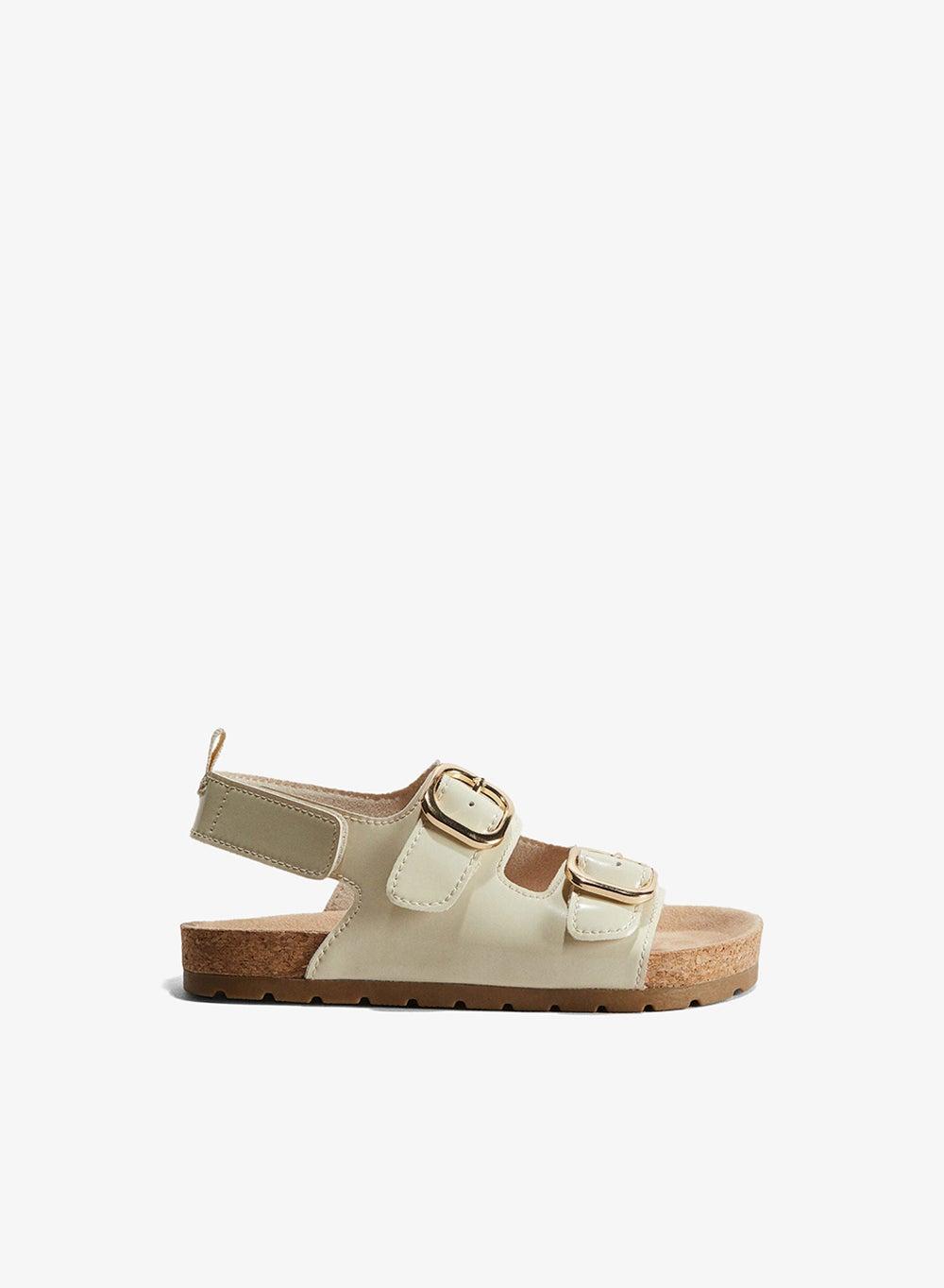 Girls Adjustable Strap Sandals with Moulded Insole - Image 1