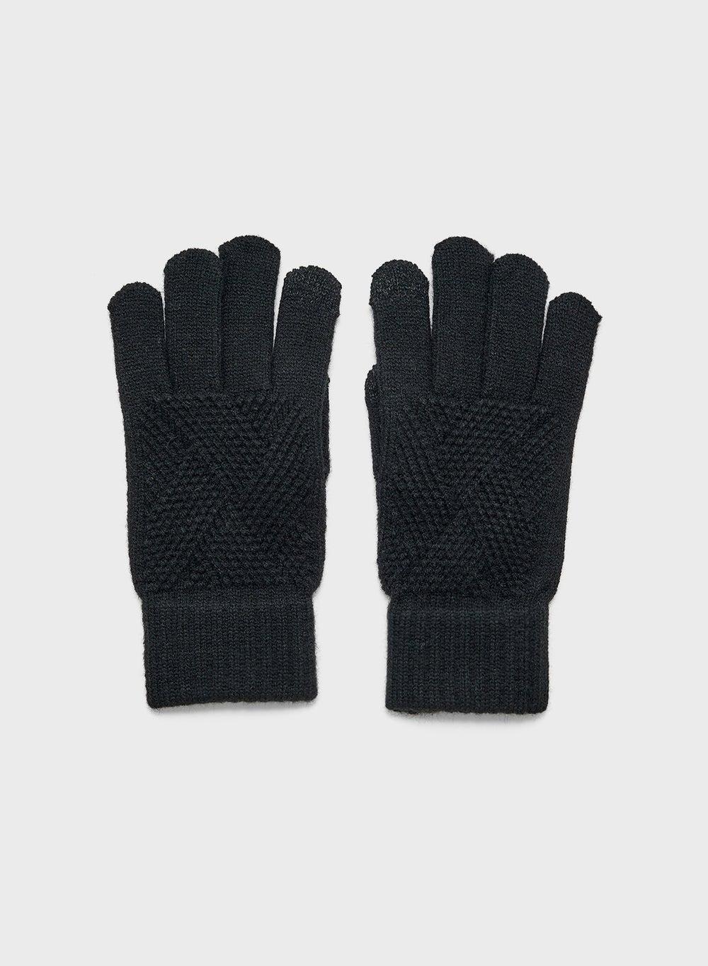 Patterned Knitted Winter Gloves for Women - Image 1