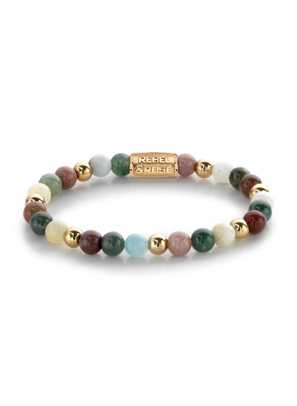 Spring Shine Gold Ion-Plated 6mm Bead Bracelet RR-60077-G-S - Image 1