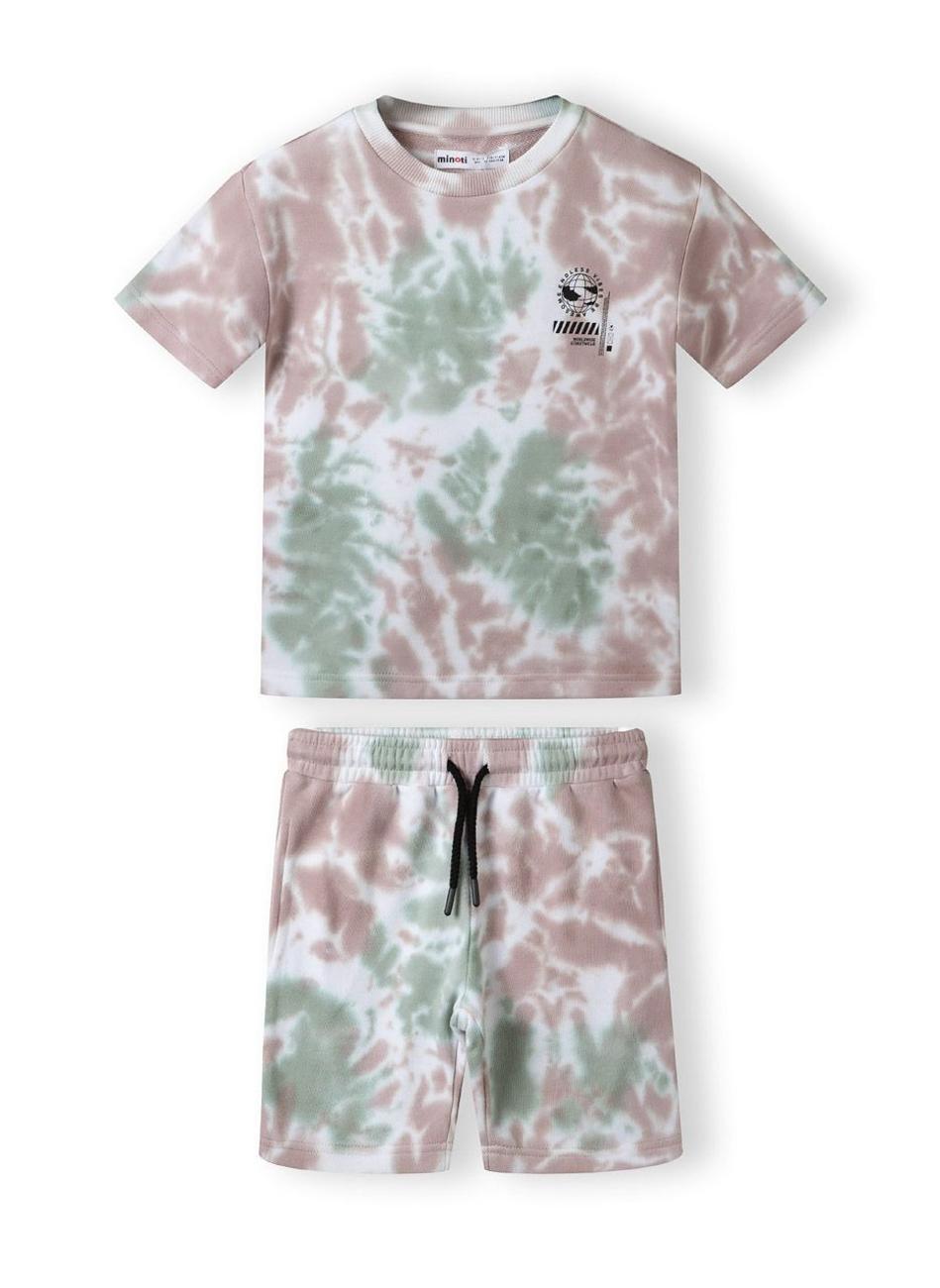 Boys Green Tie-Dye T-Shirt & Shorts Set - Image 1