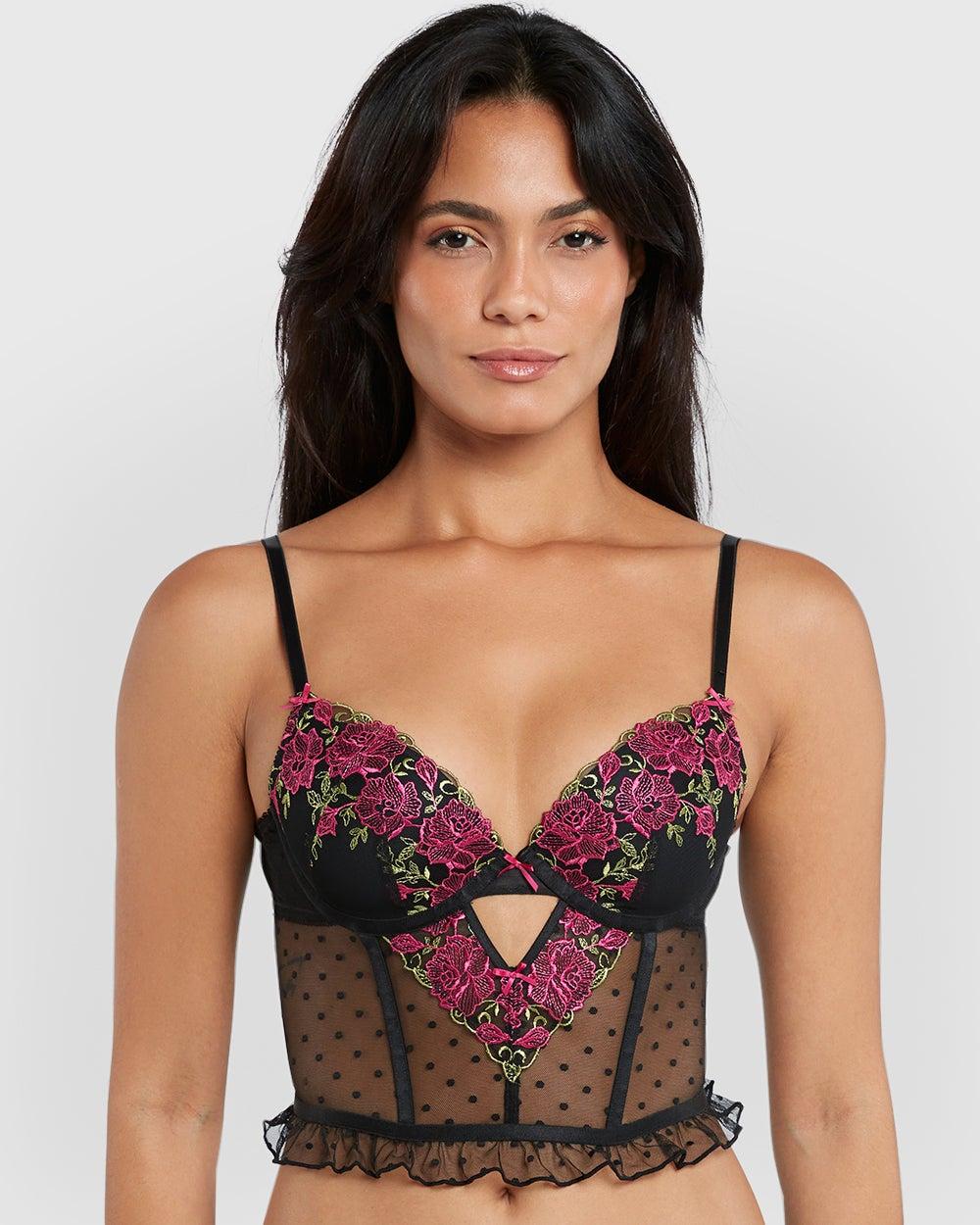 Isla & Evie Lace Push-Up Bustier - Image 1