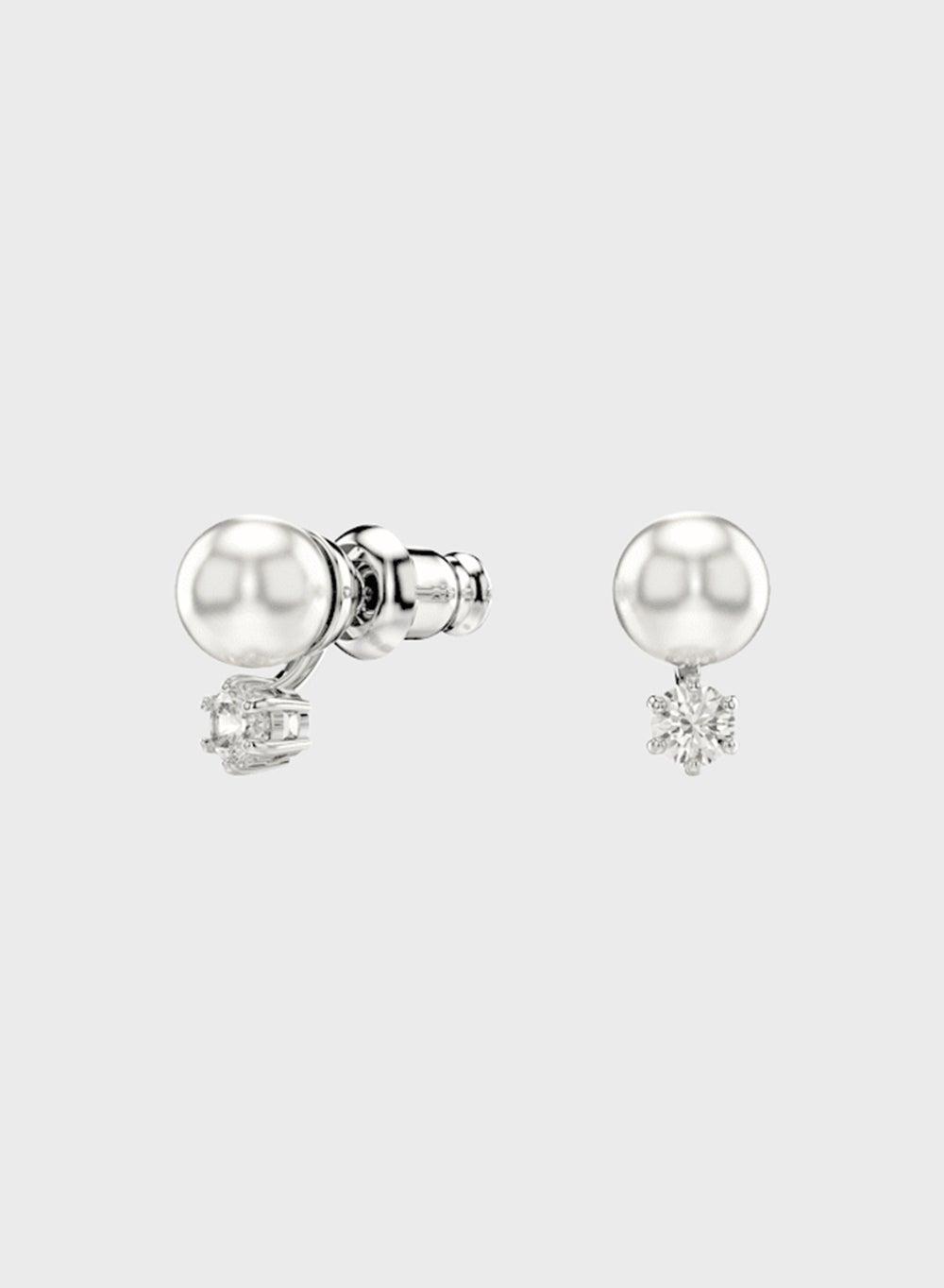 Perl Detail Swarovski Pearl Stud Earrings - Image 1
