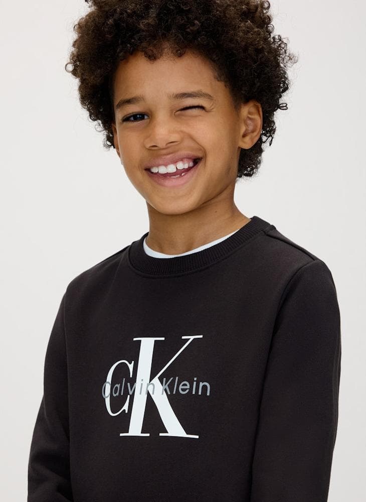 Calvin Klein Kids Graphic Crew Neck Sweatshirt - Image 1