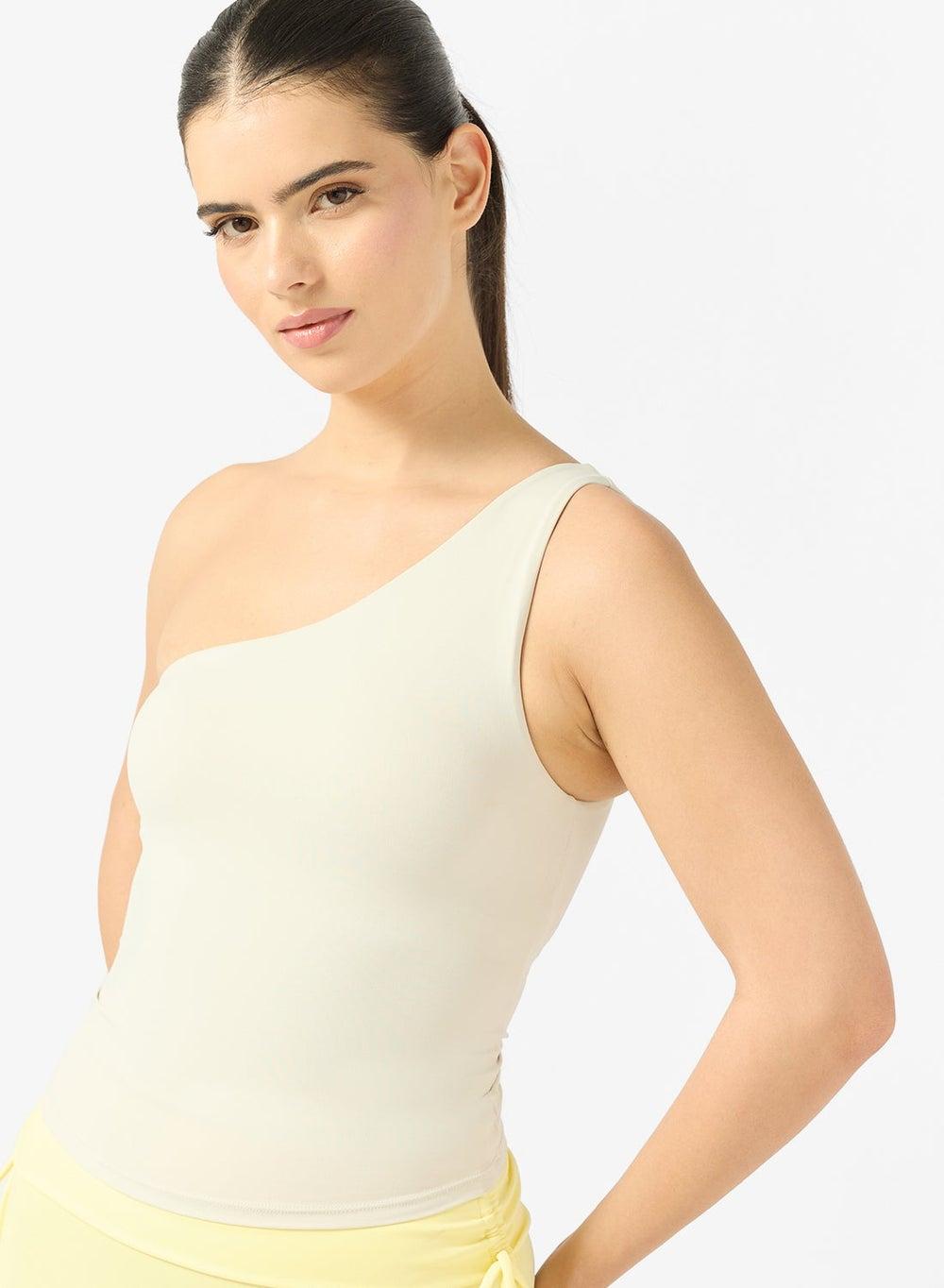 Seamless One Shoulder Crop Top - Image 1