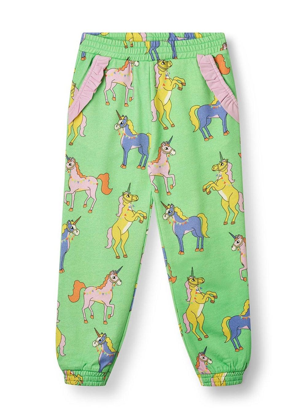 Unicorn Print Organic Cotton Kids Sweatpants - Image 1