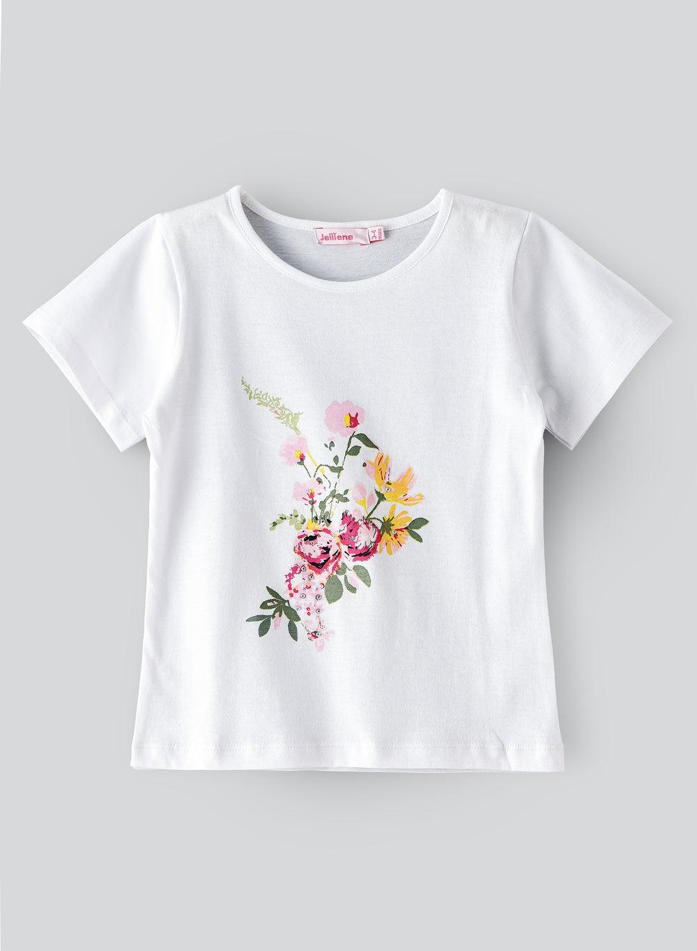 Jelliene Girls Cotton T-Shirt Soft Breathable Everyday Comfort - Image 1