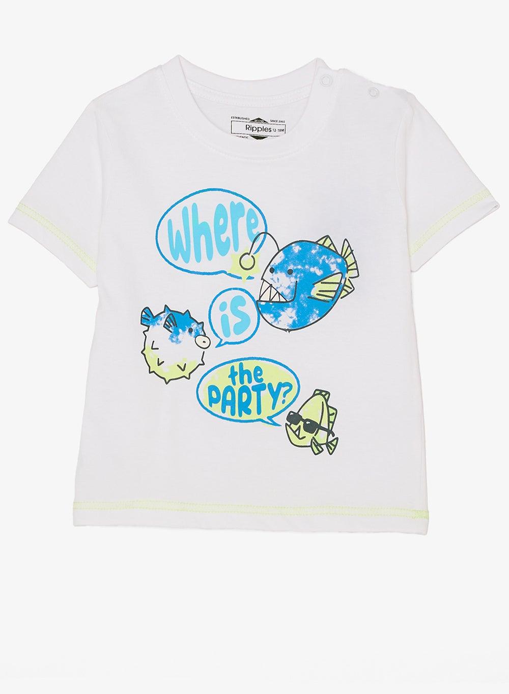 Ripples Boys Regular Fit Tee – Where is the Party? - Image 1