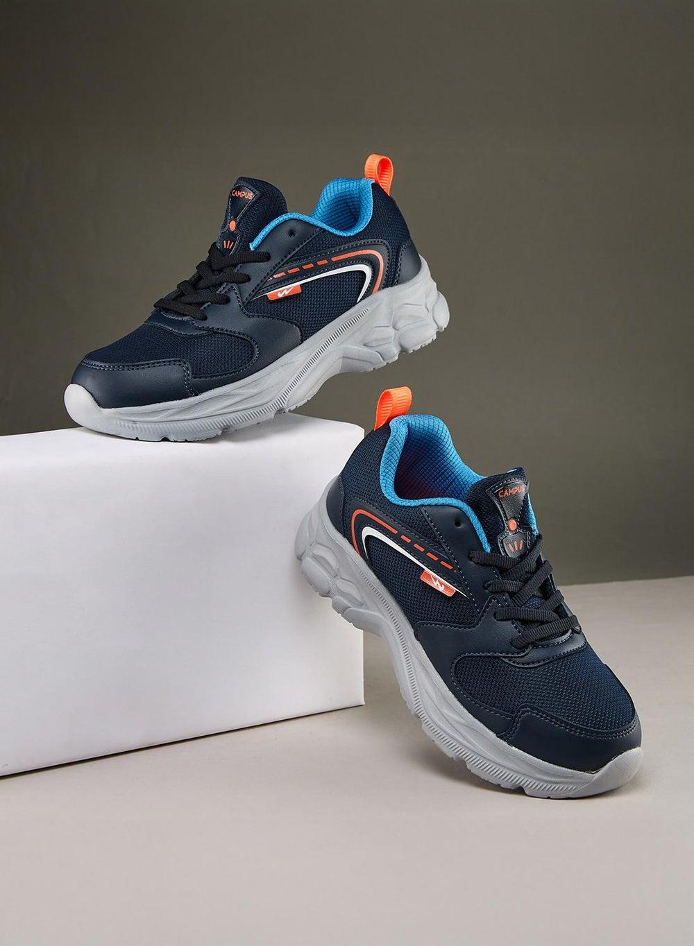 Kids Blue Low-Top Sneakers with Cushioned Sole - Image 1