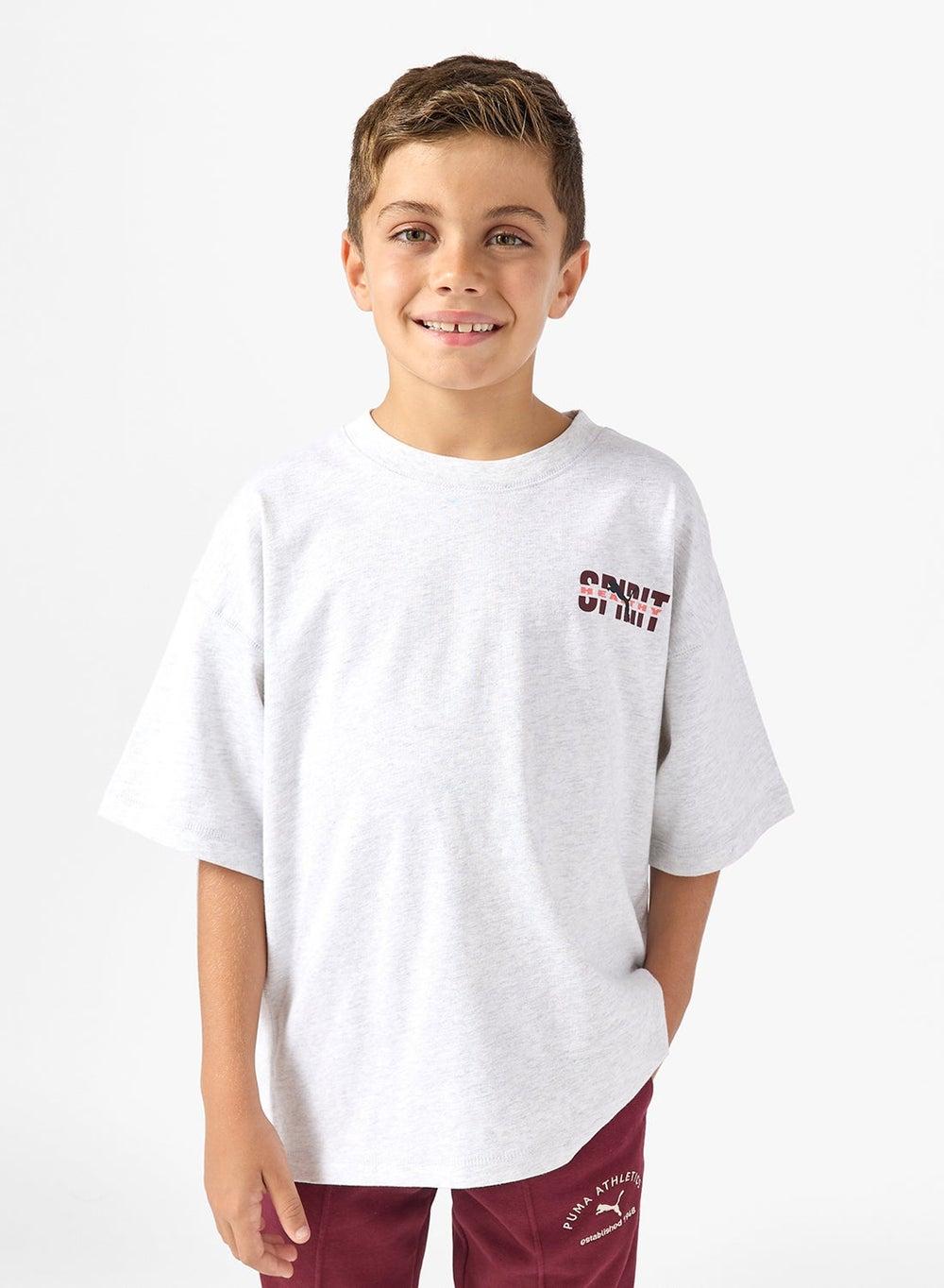 Puma Kids Wardrobe Essential Oversized Graphic T-Shirt - Image 1