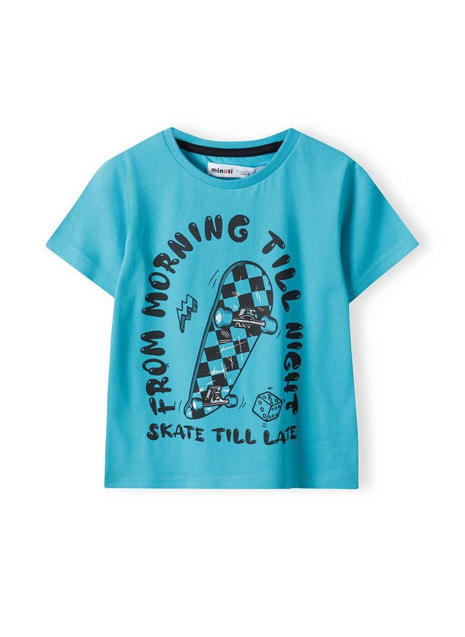 Boys Turquoise Graphic Short Sleeve T-Shirt - Image 1