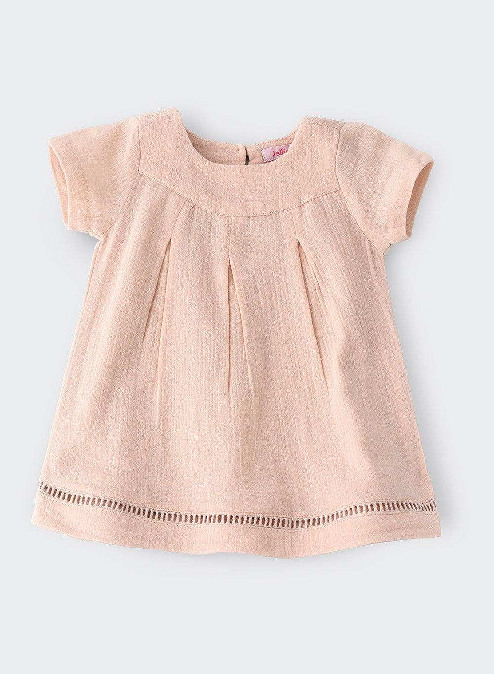 Soft Solid Woven Baby Girl Top - Image 1
