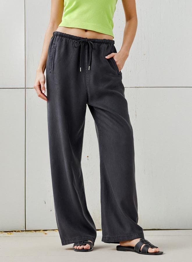 Lee Cooper Tencel High-Rise Pants with Pockets - Image 1