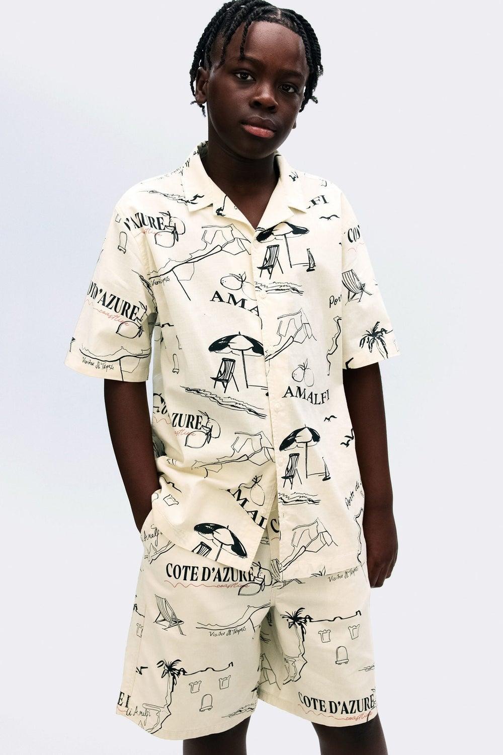 Boys Cotton Resort Collar Shirt - Image 1