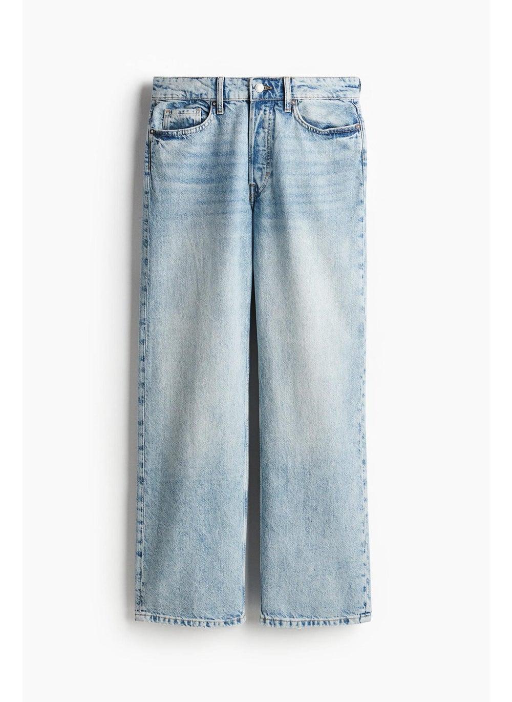 Straight Regular Jeans in Rigid Cotton Denim - Image 1