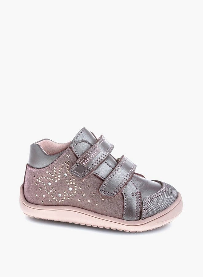 Girls' Metallic Accent Sneakers with Hook and Loop - 064580 - Image 1