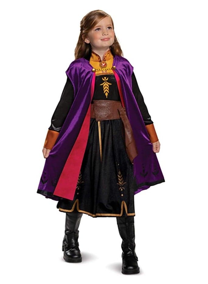 Child Anna Frozen II Deluxe Costume Dress & Cape - Image 1