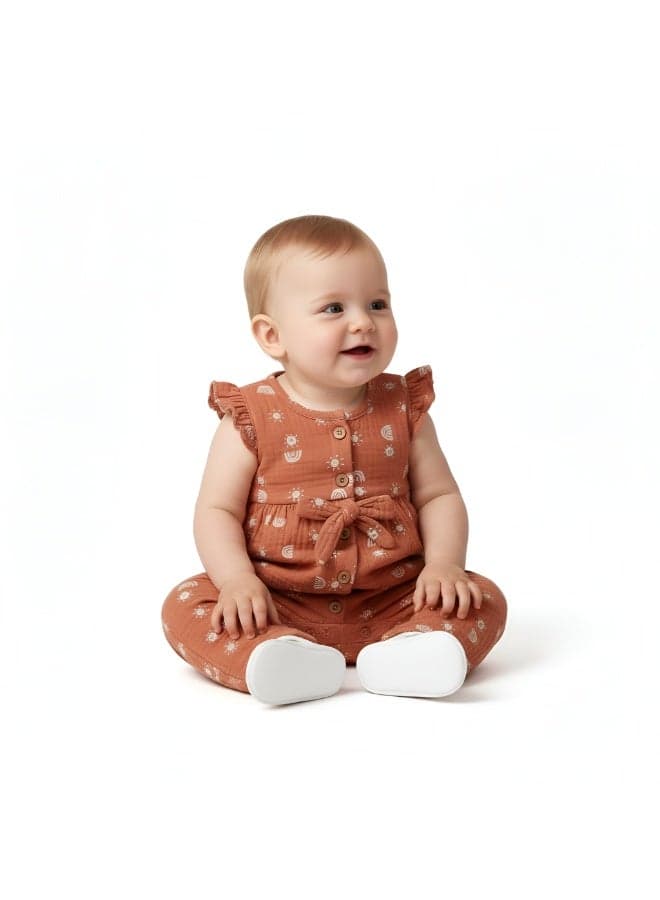 Bambimici Little Rainbow & Sun Baby Jumpsuit - Image 1